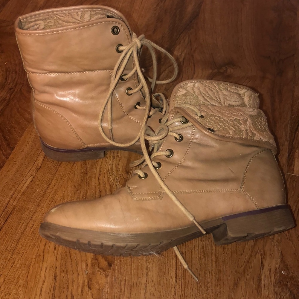 Light tan booties. Worn a few times.
